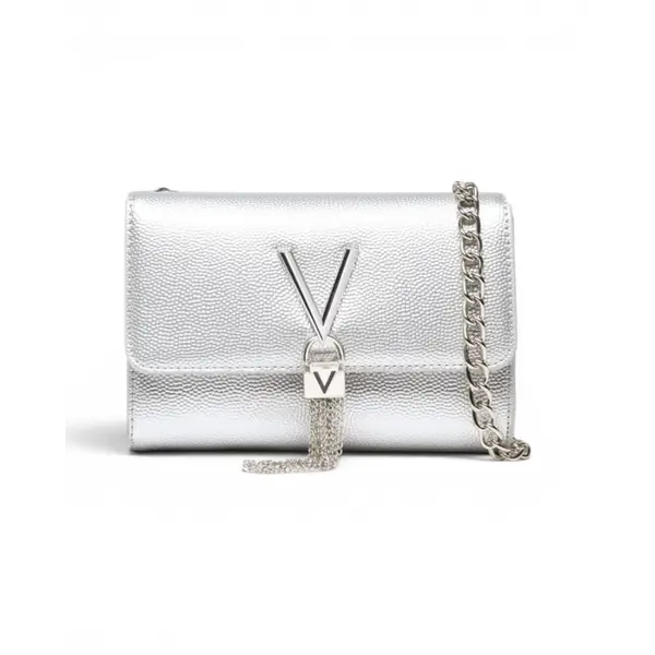 VBS1R403G-ARGENTO Srebrna torbica na preklop VBS1R403G - Valentino Bags