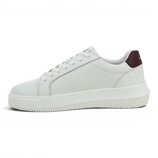 YW0YW00823-02Z CK JEANS CHUNKY CUPSOLE MONO LTH WN Bright White/Andorra