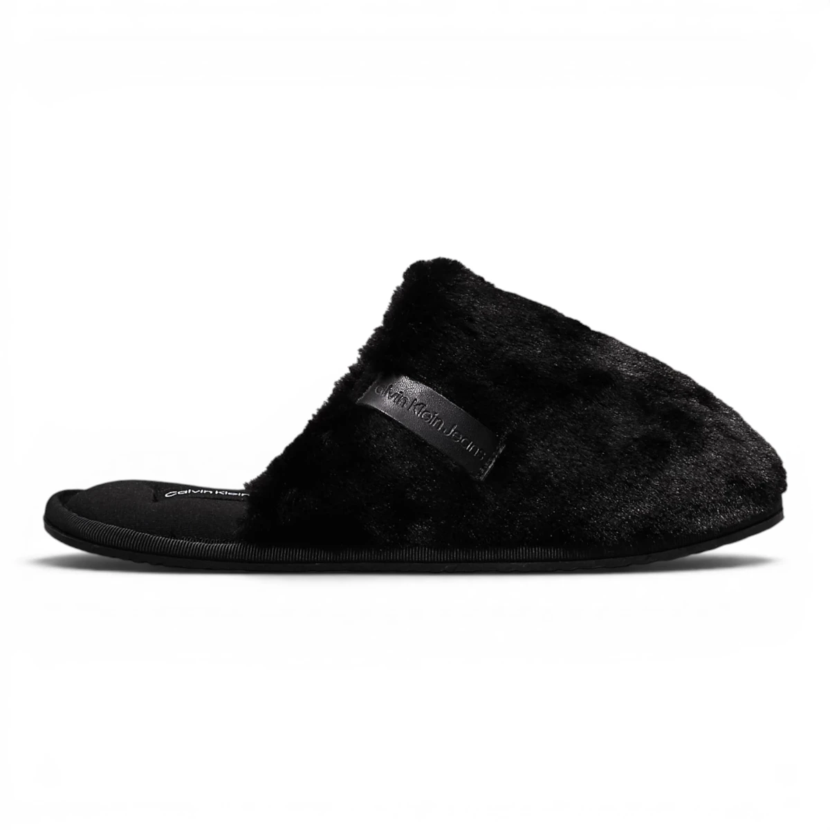 YW0YW01593-0GJ CK JEANS HOTEL SLIPPER FUR AFTER GLOW Triple Black