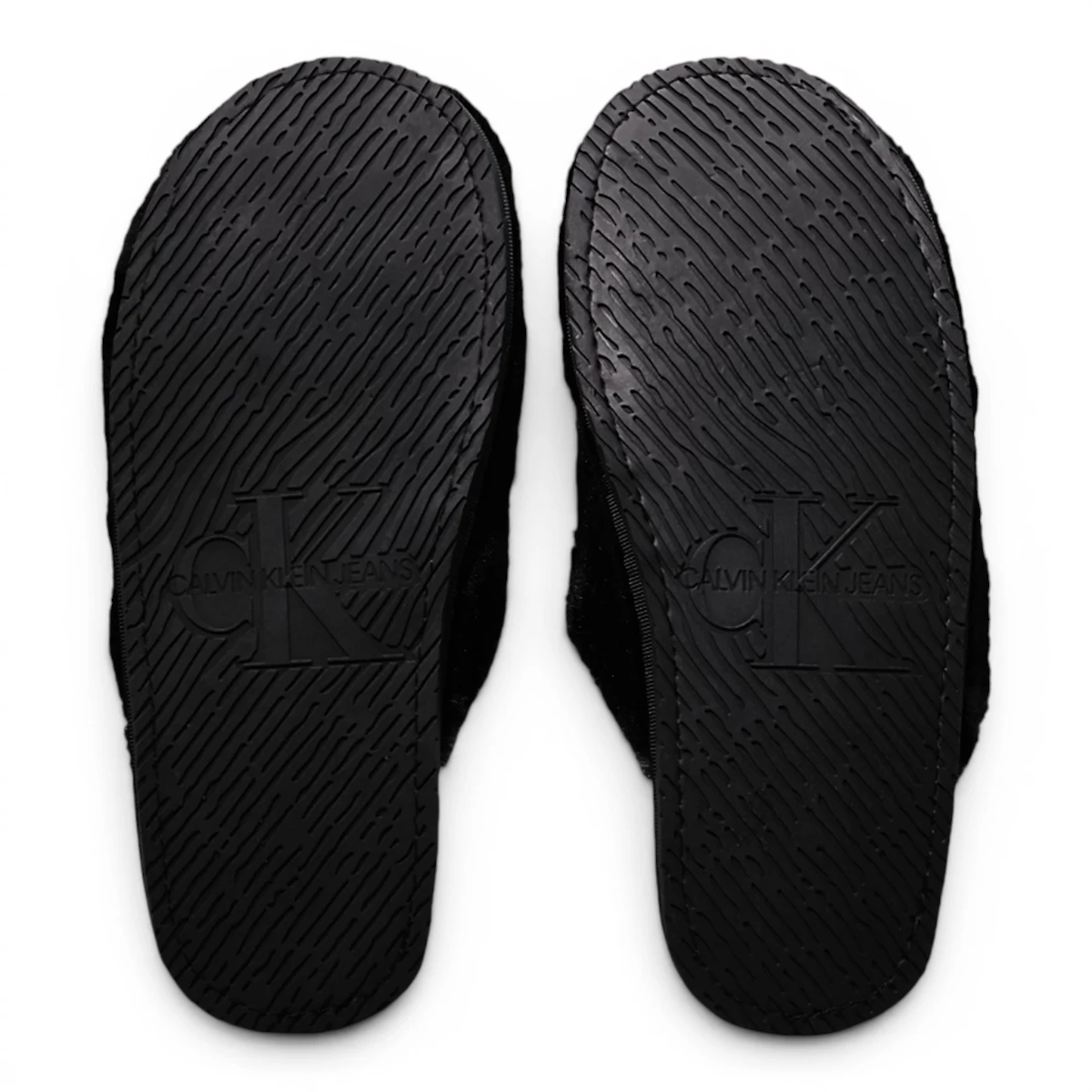 YW0YW01593-0GJ CK JEANS HOTEL SLIPPER FUR AFTER GLOW Triple Black