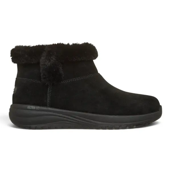 144745-BBK Ženske Zimske Gležnjače Relaxed Fit On-the-GO Stellar - Cozy Step (Crna) — Skechers