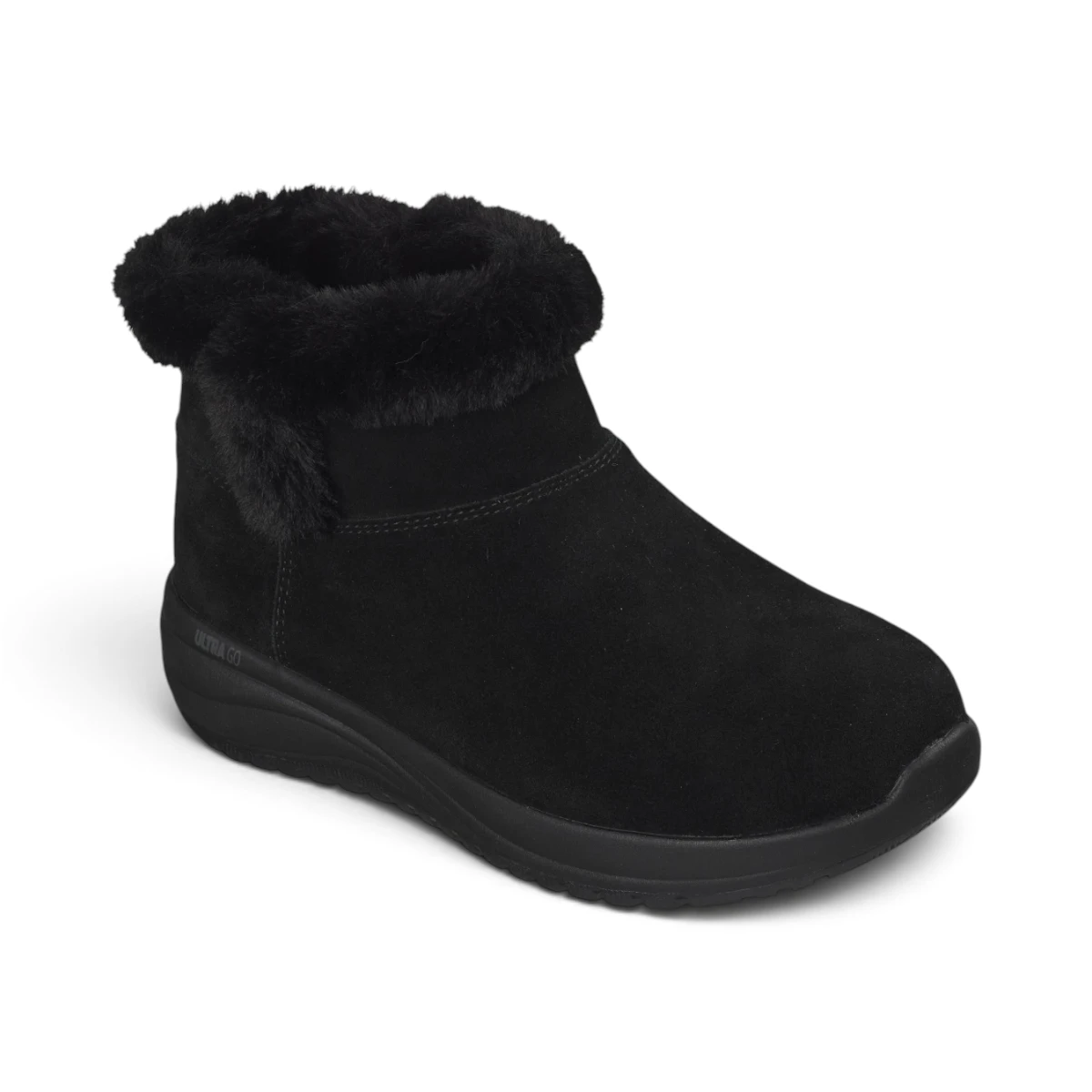 144745-BBK Ženske Zimske Gležnjače Relaxed Fit On-the-GO Stellar - Cozy Step (Crna) — Skechers