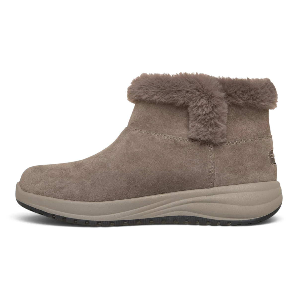 144745-DKTP Ženske Zimske Gležnjače Relaxed Fit On-the-GO Stellar - Cozy Step (Taupe) — Skechers