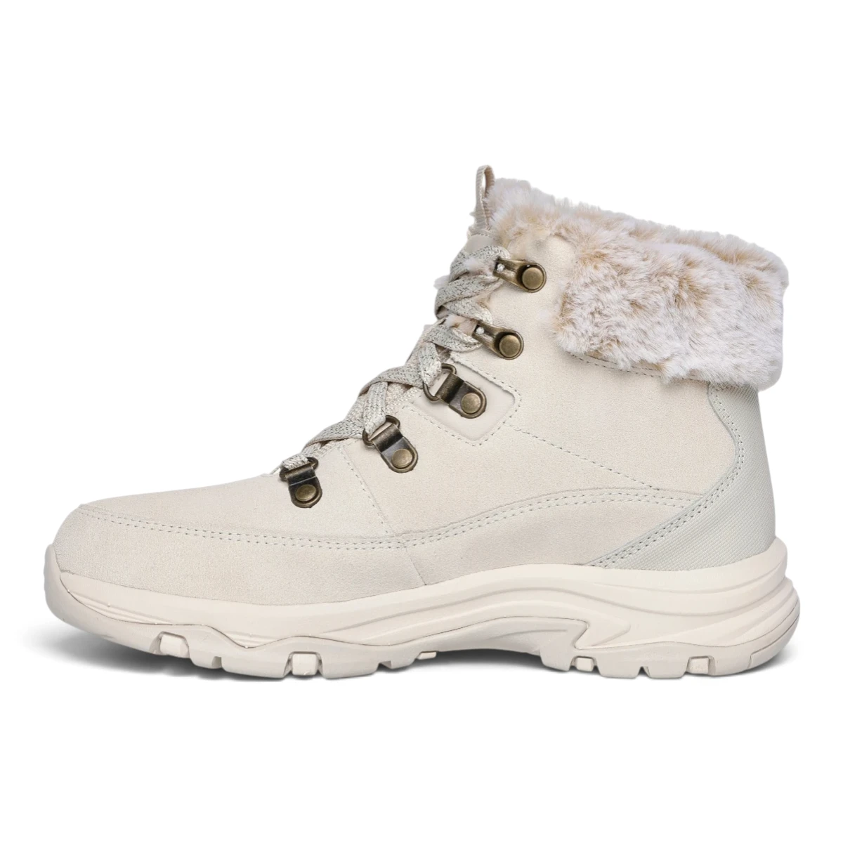 167882-NAT Ženske Zimske Čizme Trego - Snow Worries (Bež) — Skechers