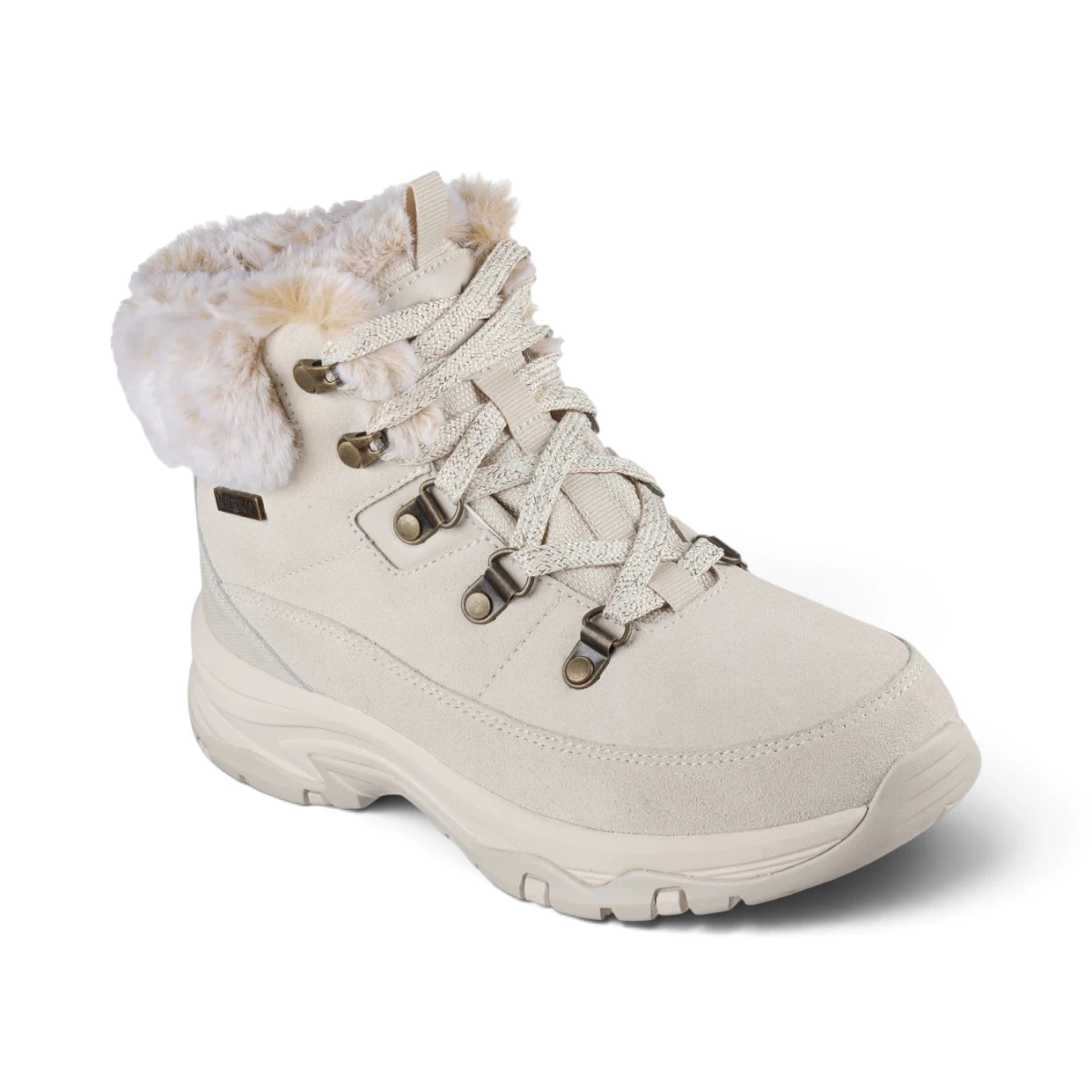 167882-NAT Ženske Zimske Čizme Trego - Snow Worries (Bež) — Skechers