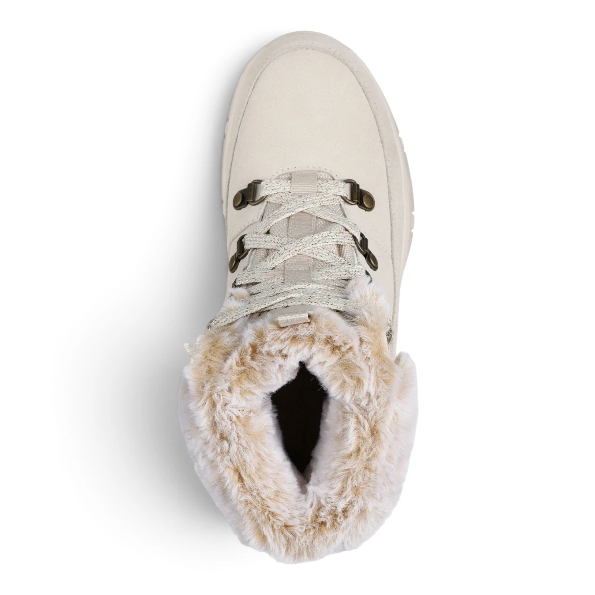 167882-NAT Ženske Zimske Čizme Trego - Snow Worries (Bež) — Skechers