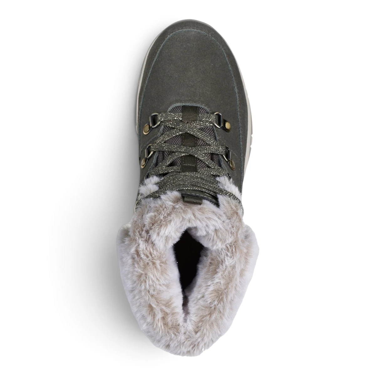167882-OLV Ženske Zimske Čizme Trego - Snow Worries (Maslinaste) — Skechers