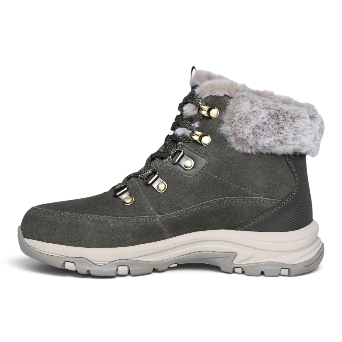 167882-OLV Ženske Zimske Čizme Trego - Snow Worries (Maslinaste) — Skechers