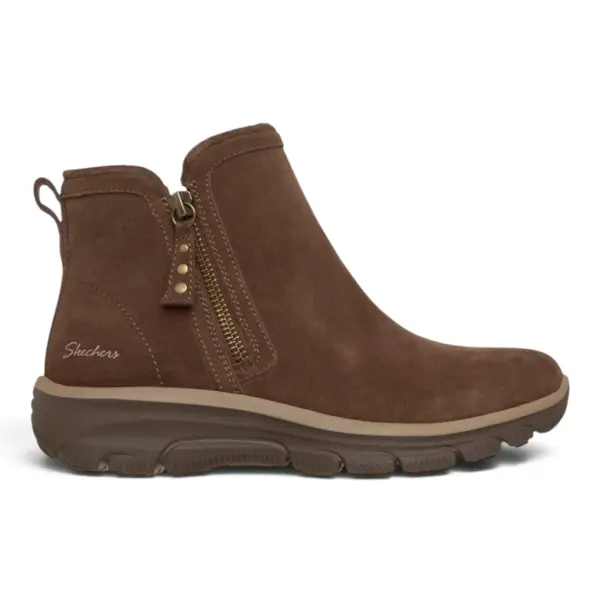 Ženske Gležnjače Relaxed Fit Easy Going - Urban Zip (Smeđa) — Skechers