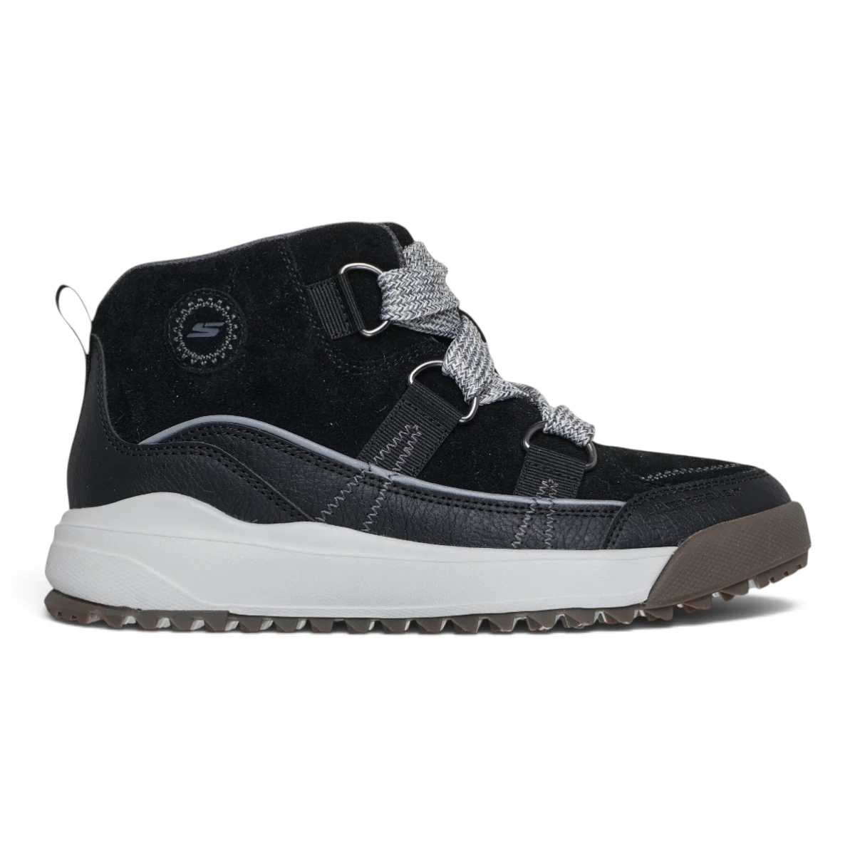 180320-BLK Ženske Visoke Tenisice Relaxed Fit Yana - Collins Landing — Skechers