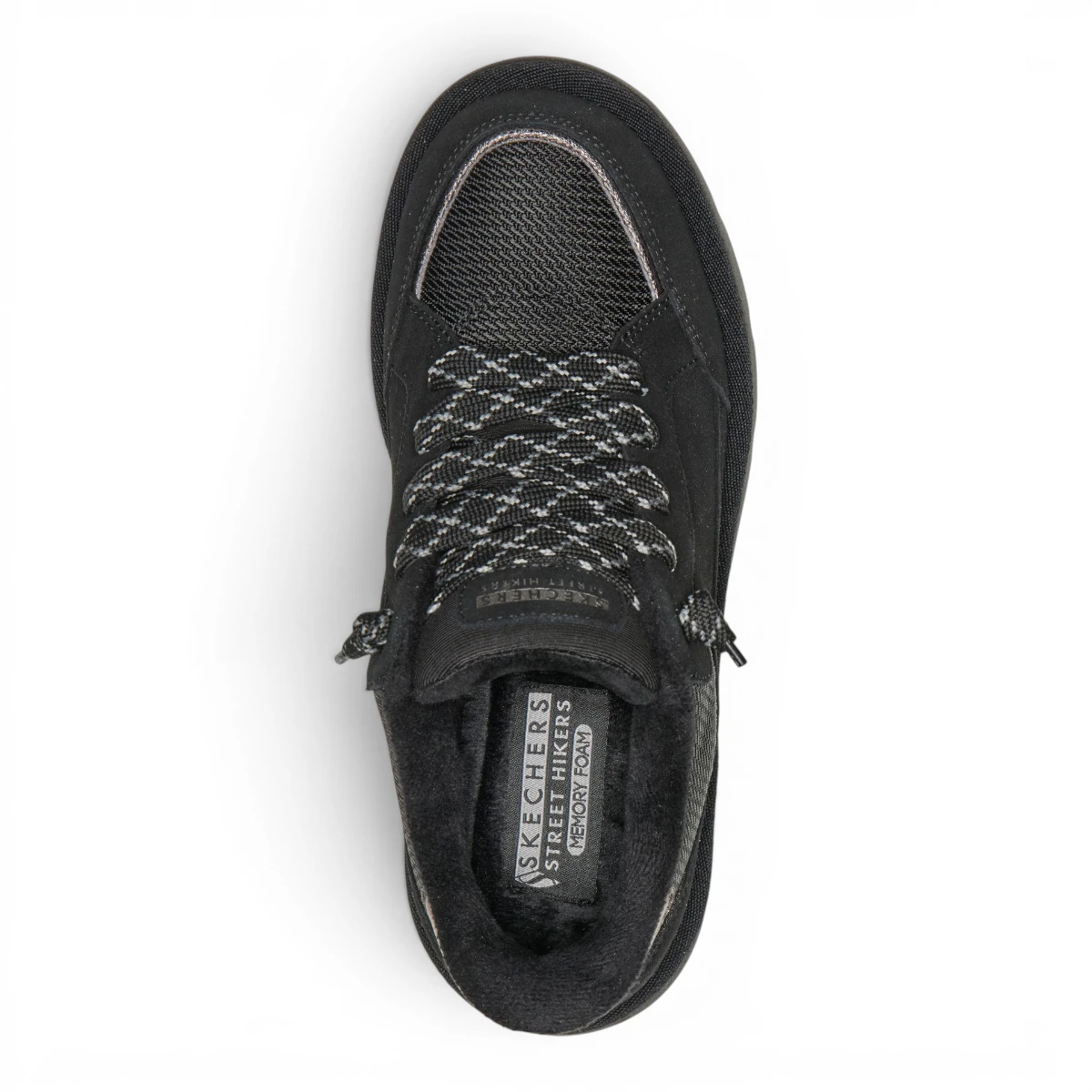 190196-BBK Ženske Crne Zimske Tenisice Slip-Ins Keepsakes Cozy - Street Hiker EZ — Skechers