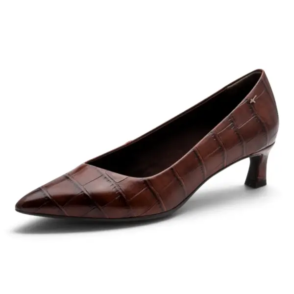 Smeđe salonke Muscat Croco - Tamaris