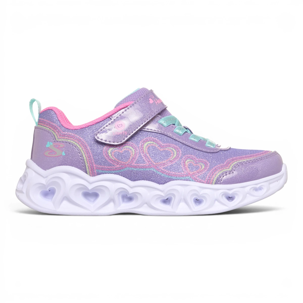303736NC-LVMT Dječje Tenisice Heart Lights - Bubble Love - Skechers