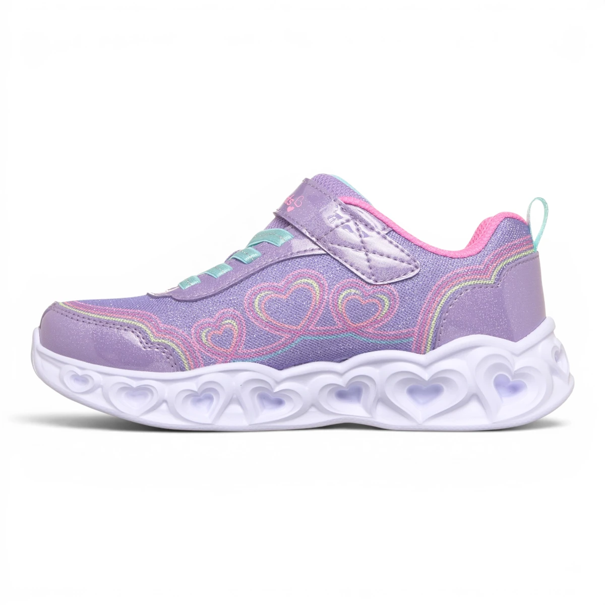 303736NC-LVMT Dječje Tenisice Heart Lights - Bubble Love - Skechers