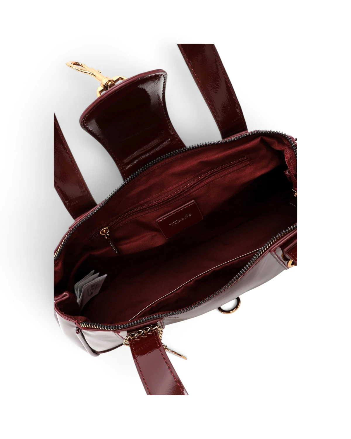 35012-069 Ženska shopper torba Marina / Lakirana crvena - Tamaris