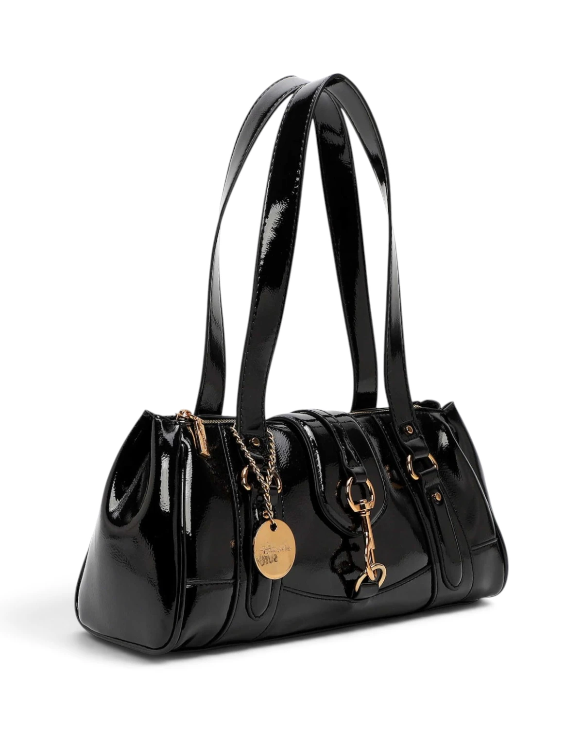 35012-100 Ženska shopper torba Marina / Lakirana crna - Tamaris