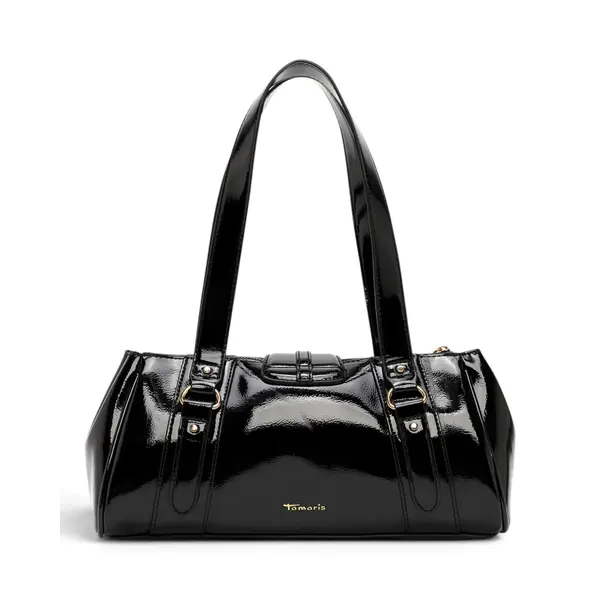 35012-100 Ženska shopper torba Marina / Lakirana crna - Tamaris