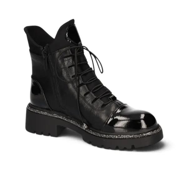 2Go Fashion ženske kombinirane gležnjače, crne