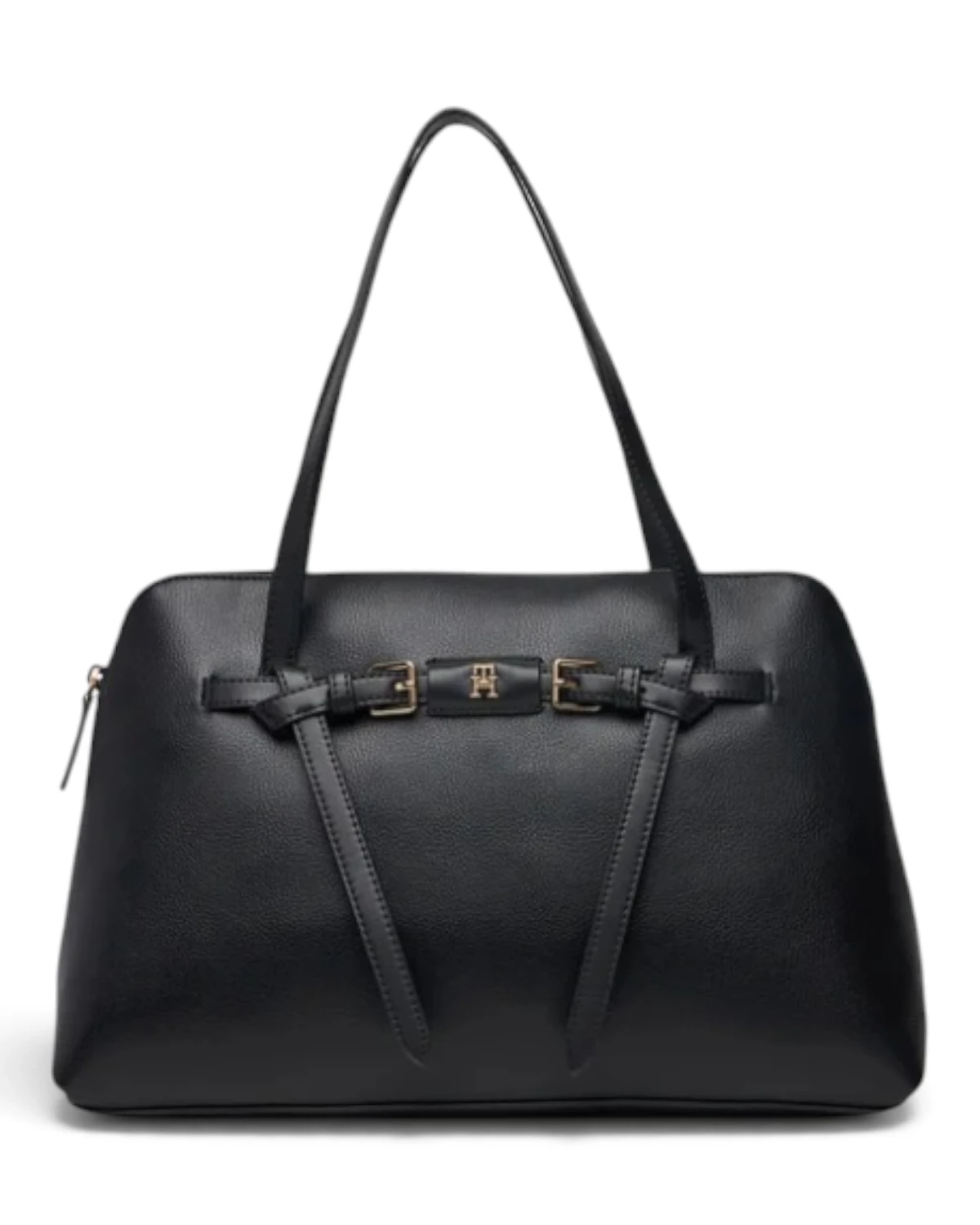 AW0AW19032-BDS-OS Tommy Hilfiger TH BUCKLE TOTE Black