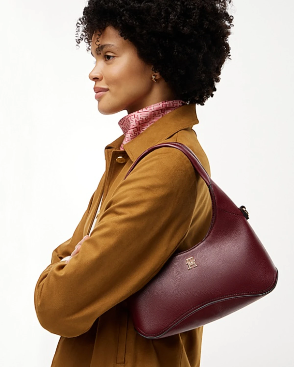 AW0AW19185-XUT-OS Tommy Hilfiger TH EVERYDAY MINI HOBO Oxblood