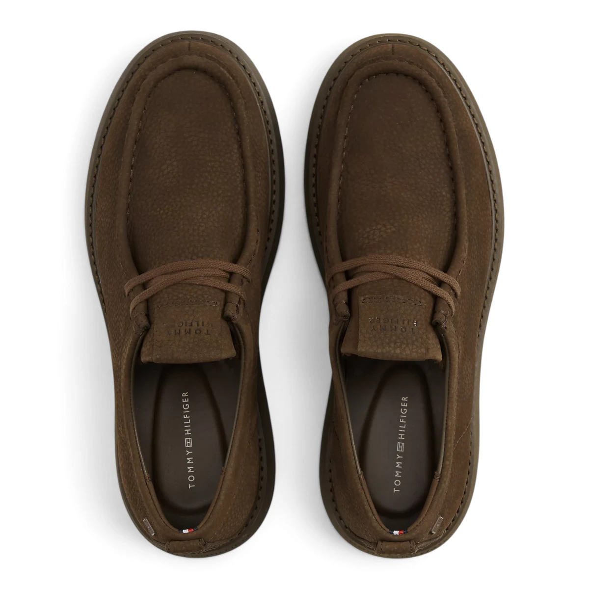 FM0FM05975-GV0 Smeđe kožne cipele na vezanje Moc Toe - Tommy Hilfiger