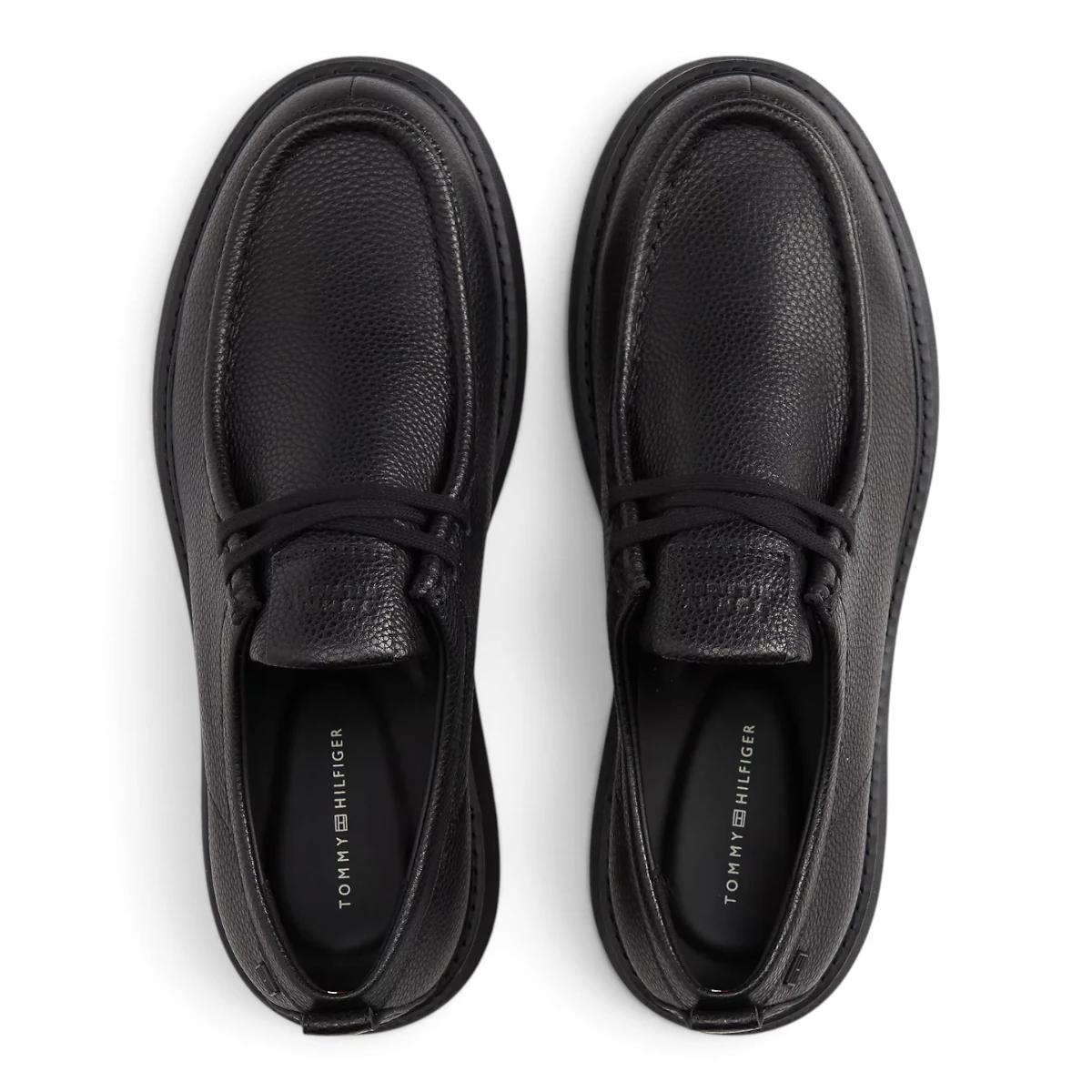 FM0FM06072-BDS Crne kožne cipele na vezanje Moc Toe - Tommy Hilfiger