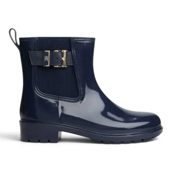 Ženske gumene čizme Shiny Buckle / Plave - Tommy Hilfiger