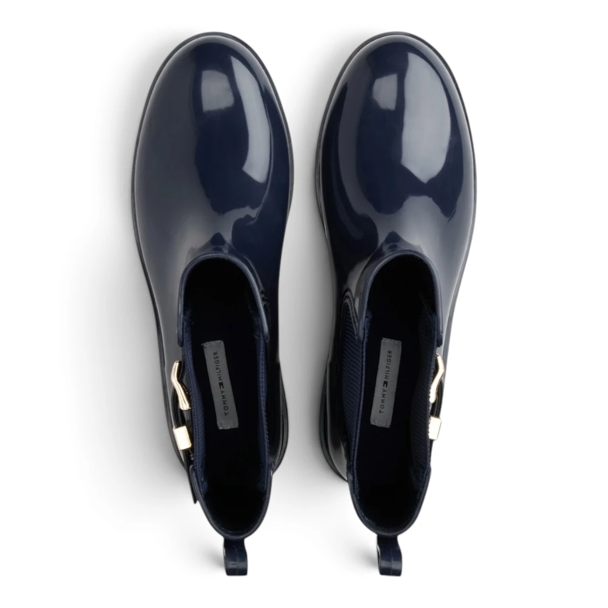FW0FW09543-DW6 Ženske gumene čizme Shiny Buckle / Tamno plava - Tommy Hilfiger