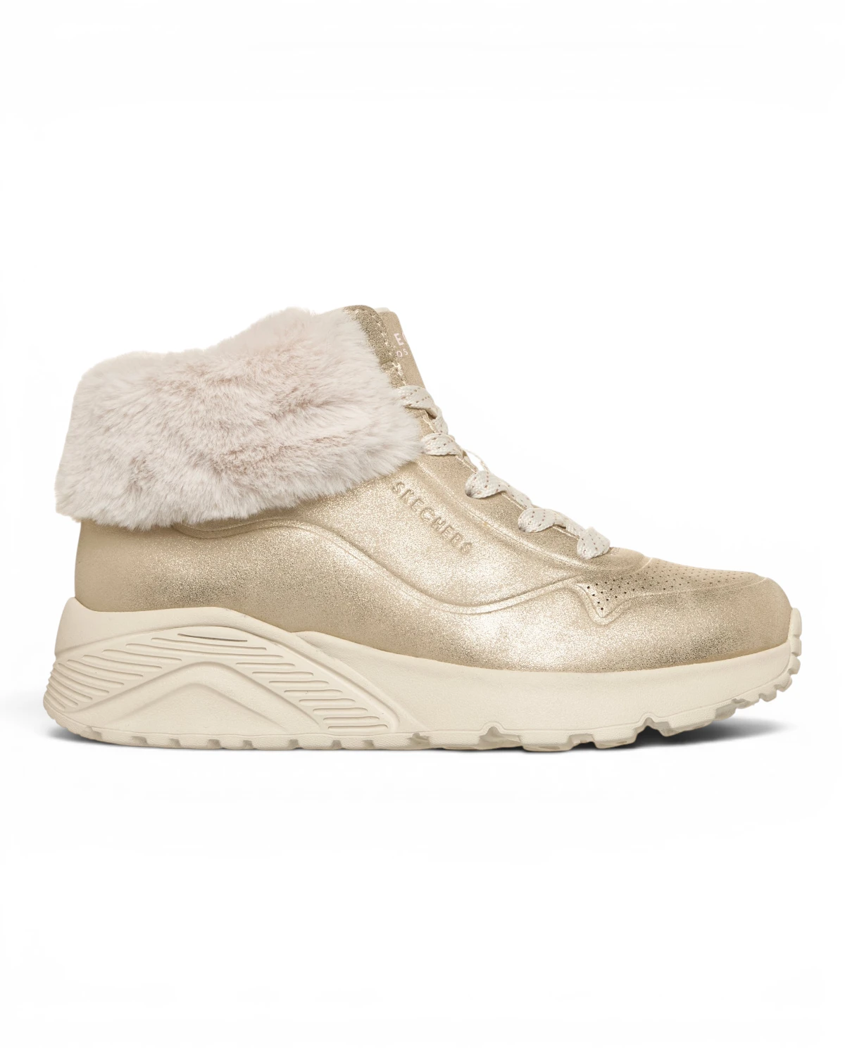 310928L-GLD Skechers UNO LITE-CUTE FUR YOU GLD