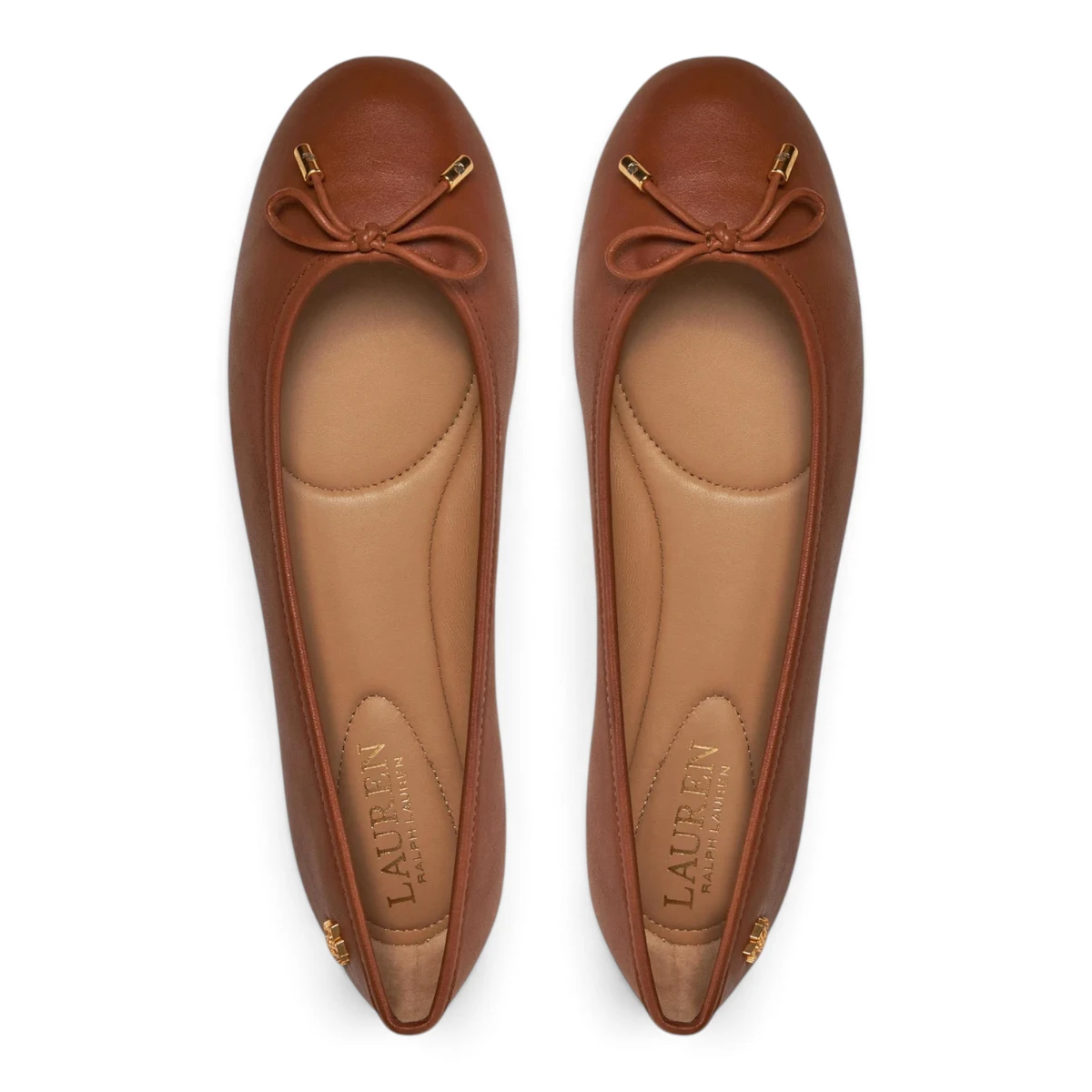 L802940603002 Polo Ralph Lauren ženske kožne balerinke, smeđe