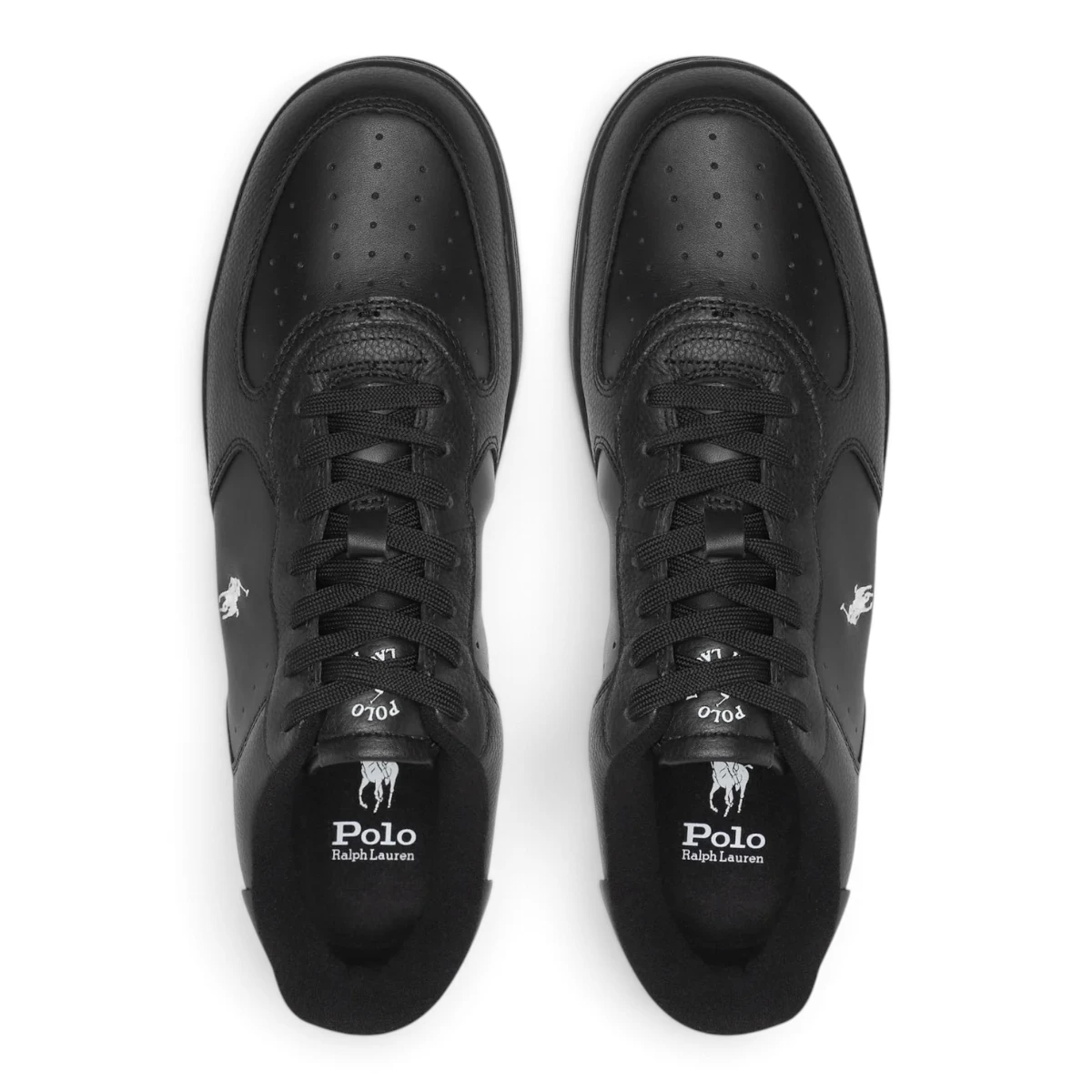 P809891791002 Polo Ralph Lauren muške kožne tenisice Masters Crt, crne