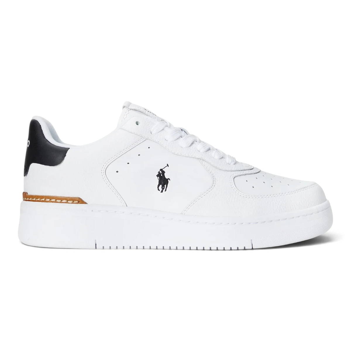 P809891791003 Polo Ralph Lauren muške kožne tenisice Masters Crt, bijele