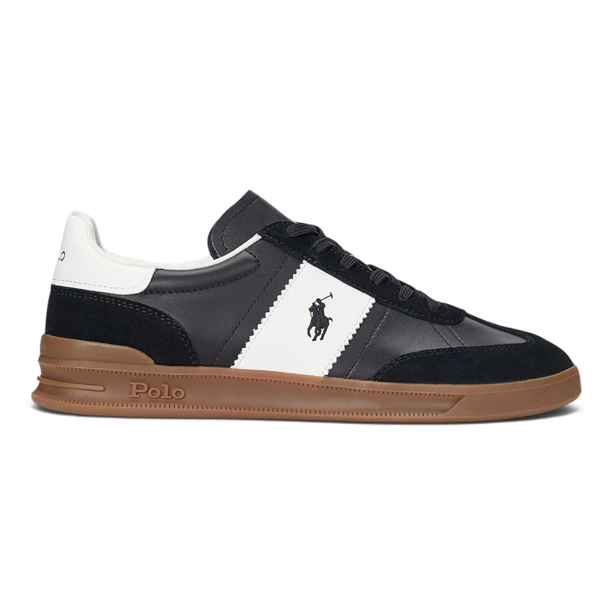 P809956119001 Polo Ralph Lauren muške kožne tenisice, crne