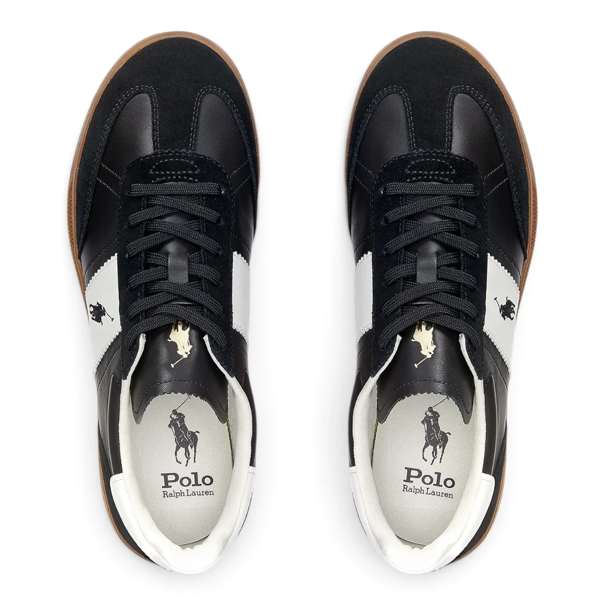 P809956119001 Polo Ralph Lauren muške kožne tenisice, crne
