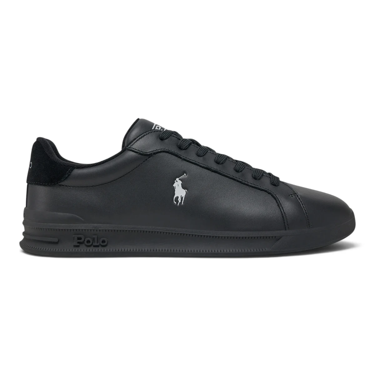 P809965072002 Polo Ralph Lauren muške kožne tenisice Heritage Court II, crne