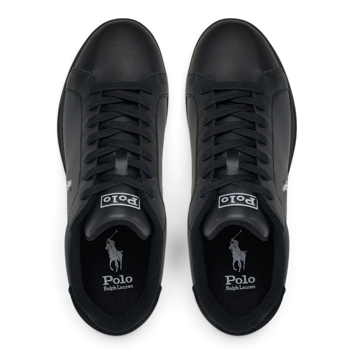 P809965072002 Polo Ralph Lauren muške kožne tenisice Heritage Court II, crne